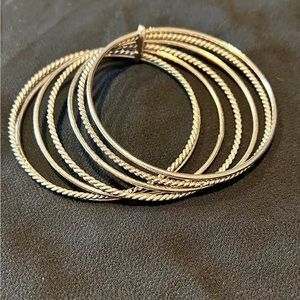 Silver plated bangle bracelets